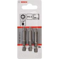 Набор бит BOSCH из 3 шт. PZ 2х49 мм Extra Hard [2607001577] фото