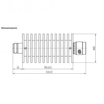 Коаксиальный фиксированный аттенюатор RFHB0830NC50 фото 2