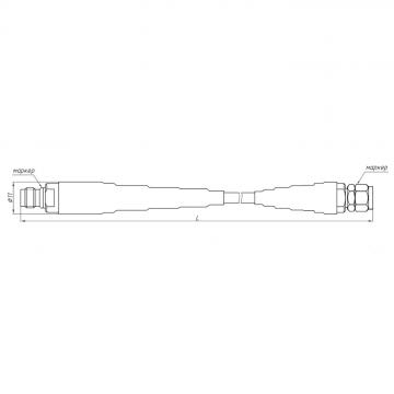 Кабельная сборка СВЧ измерительная КС40А-05Р-05-1000 фото 2