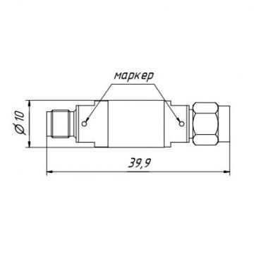 Аттенюатор коаксиальный Д2М-32-3-03Р-03 фото 2