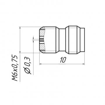 Переход коаксиально-микрополосковый ПКМ2А-20-03Р-0,3М фото 2