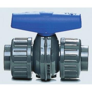 Кран шаровой 355 PVC-U/EPDM с синей рукояткой d50 фото 1