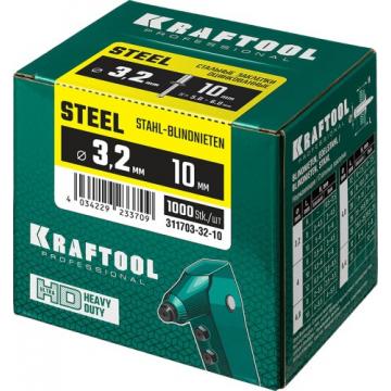 Заклепка стальная KRAFTOOL Steel 3.2х10 мм, 1000 шт [311703-32-10] фото 4