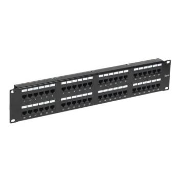 Патч-панель REXANT 02-0232 19" 2U, 48 портов RJ45, CAT 6, UTP с органайзерами фото 1