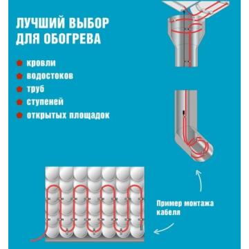 Нагревательный кабель REXANT POWER Line 30SRL-2CR саморегулирующийся на трубу 20м/600Вт [51-0659] фото 3