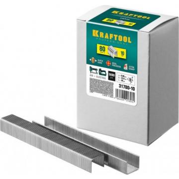 Скоба KRAFTOOL тип 80 10 мм для степлера 5000 шт [31780-10] фото 1