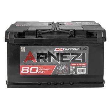Аккумулятор ARNEZI AGM Start-stop 80 А/ч обратная R(+) 315x175x190 L4 EN 800 А [E4080800] фото 2