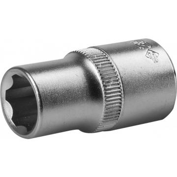 Головка шестигранная с посадкой 1/2" ЗУБР МАСТЕР SUPER LOCK 13 мм, торцовая cr-v, хром покрытие [27725-13_z02] фото 1