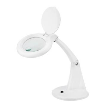 Лупа настольная REXANT 31-0243 3D+12D с подсветкой 40 SMD LED, ?100мм, белая фото 1