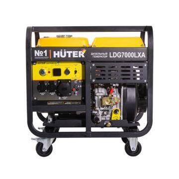 Электростанция дизельная с воздушным охлаждением HUTER LDG  7000LXА открытая [64/2/8] фото 4
