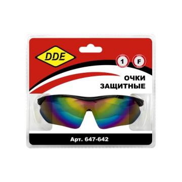 Очки защитные DDE 647-642 темные (радуга) фото 2