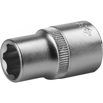 Головка шестигранная с посадкой 1/2" ЗУБР МАСТЕР SUPER LOCK 14 мм, торцовая cr-v, хром покрытие [27725-14_z02] фото 1