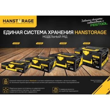 Ящик для инструмента HANSKONNER HS155P модульный M, единая система хранения фото 3