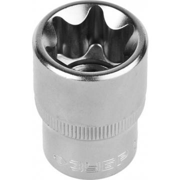 Головка шестигранная с посадкой 1/2" ЗУБР МАСТЕР E-TORX торцовая cr-v, хроматированное покрытие, e22 [27719-22] фото 1