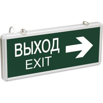 Светильник аварийный IEK  ССА 1004 "ВЫХОД-EXIT" стрелка двустор. 3Вт ИЭК [LSSA0-1004-003-K03] фото 1