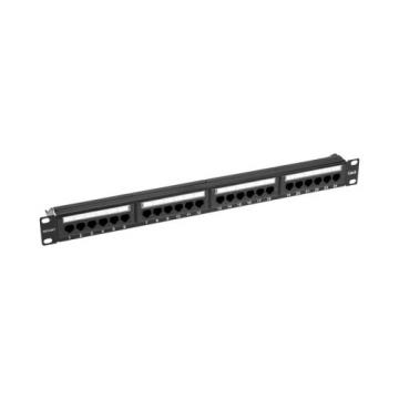 Патч-панель REXANT 02-0231 19" 1U, 24 порта RJ45, CAT 6, UTP с органайзером фото 1