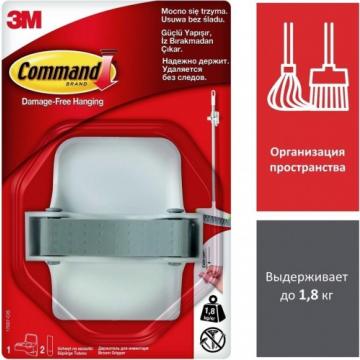 Крючок держатель для инвентаря 3M Command® (17007) белый 1шт [7100187748] фото 1