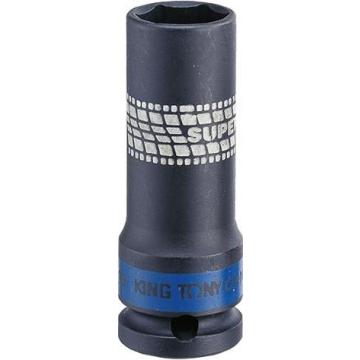 Ударная головка шестигранная с посадкой 1/2" KING TONY 441521М 21 мм глубокая, сверхтонкая [441521M] фото 1