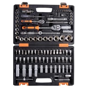 Набор инструментов ВИХРЬ 1/2", 1/4", CrV, 94 пластиковый кейс 94 предм [73/6/7/5] фото 1