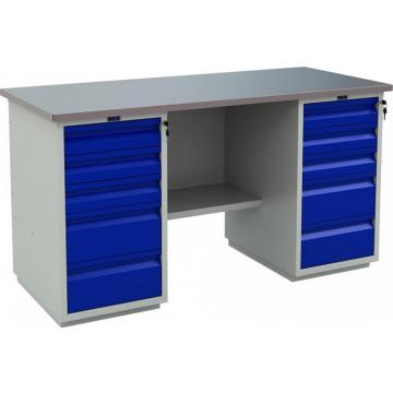Верстак слесарный двухтумбовый ПРАКТИК Profi (№604) WT160.WD5/WD5.000 фото 1
