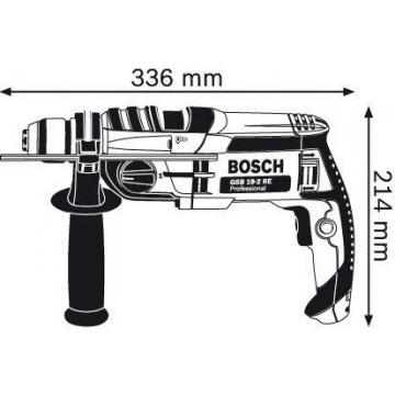 Дрель ударная сетевая BOSCH GSB 19-2 RE (БЗП) двухскоростная  [060117B500] Кейс фото 2