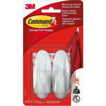 Дизайн-крючок средний 3M Command® (17081) белый 2 шт [7100107763] фото 3