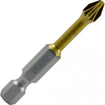 Бита с покрытием нитридтитана D.BOR PZ2, 50 мм TORSION (D-THT-PZ02-050-010) [D04-DTHTPZ02050010] фото 1