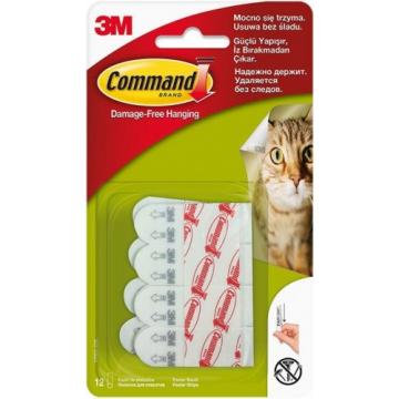 Полоски для плакатов 3M Command® (17024) белые 12 шт. [7100109087] фото 2