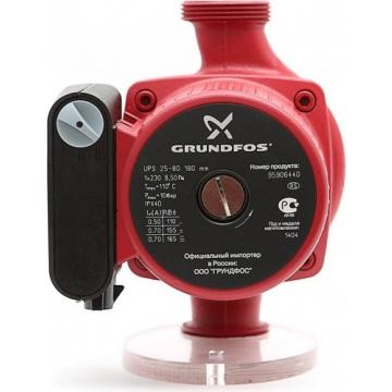 Насос циркуляционный GRUNDFOS UPS 25- 80 с гайками, 95906440 [НС-0027462] фото 2