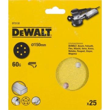 Диски на велюровой основе с отверстиями DeWALT DT3132-QZ 150 мм, 6 отв. G60 фото 1