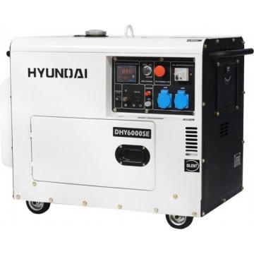 Дизельный генератор с воздушным охлаждением HYUNDAI DHY  6000SE в кожухе [DHY 6000SE] фото 1