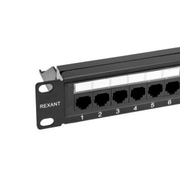 Патч-панель REXANT 02-0231 19" 1U, 24 порта RJ45, CAT 6, UTP с органайзером фото 4