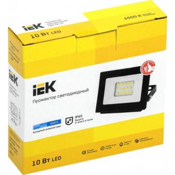 Прожектор IEK СДО 06-10 IP65 6500K черный [LPDO601-10-65-K02] фото 2