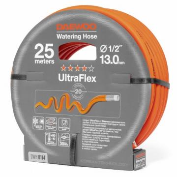 Шланг для полива DAEWOO DWH 8114 ultraflex ? 1/2" (13мм), 25 м фото 1
