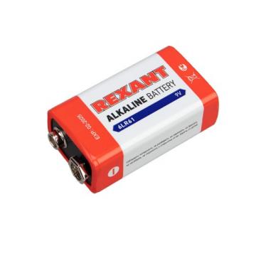 Батарейка REXANT 30-1061 алкалиновая 6LR61, 9B, 1 шт, «Kрона» фото 2