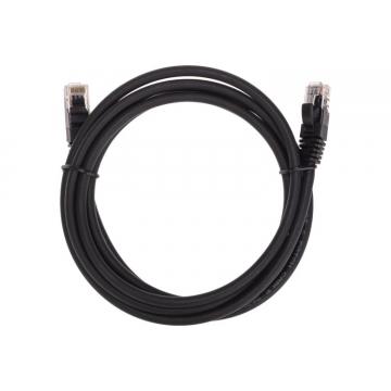 Патч-корд REXANT 02-0292-2 U/UTP, CAT 6, RJ45-RJ45, 26AWG, LSZH, черный 2м фото 1