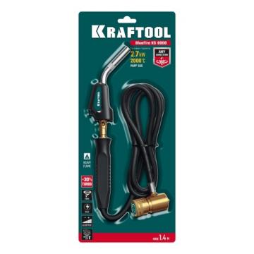 Газовая горелка KRAFTOOL KS-8000 со шлангом 1.4м с пьезоподжигом на баллон [55512] фото 2