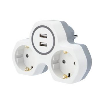Разветвитель REXANT 11-1089 электрический 16A с/з и защитными шторками, USB фото 1