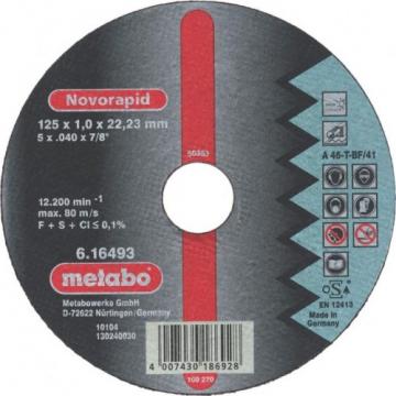 Диск отрезной по нержавеющей стали METABO 180x1,5x22,23 мм A46T Inox Novorapid [616273000] фото 1