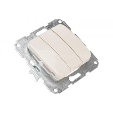 Выключатель Kranz DEA-B DEA 3кл с/у 10а мех. беж [KR-78-0234] фото 2