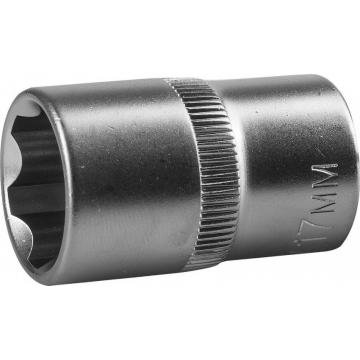 Головка шестигранная с посадкой 1/2" ЗУБР МАСТЕР SUPER LOCK 17 мм, торцовая cr-v, хром покрытие [27725-17_z02] фото 1