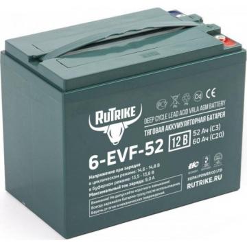 Аккумулятор RUTRIKE 12V 52A/H C3 тяговый 6-EVF-52 [022598] фото 1
