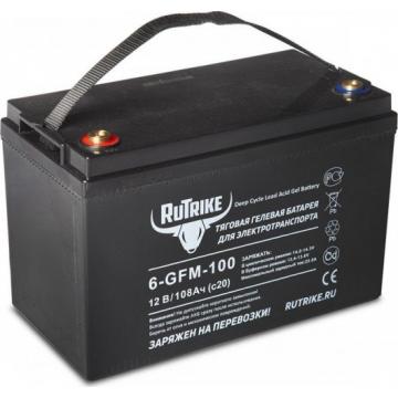 Аккумулятор RUTRIKE 12V108A/H C20 тяговый 6-GFM-100 [023280] фото 1