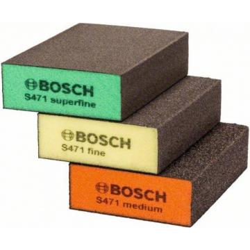 Набор шлифовальных губок (3шт.) BOSCH 69х97х26 мм  S470 FINE [2608621253] фото 1