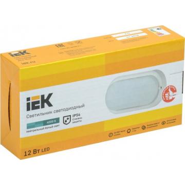 Светильник светодиодный для ЖКХ IEK ДПО 4012 12Вт IP54 4000K Овал [LDPO0-4012-12-4000-K01] фото 2