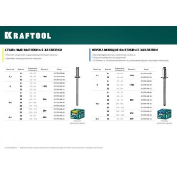 Заклепка стальная KRAFTOOL Steel 4.0х12 мм, 1000 шт [311703-40-12] фото 3