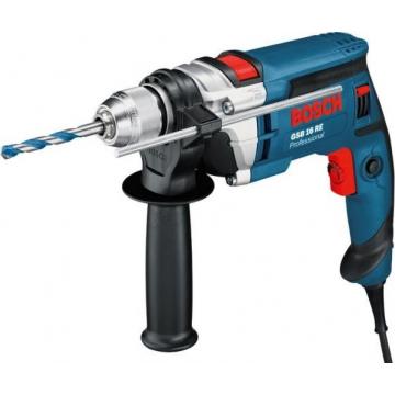 Дрель ударная сетевая BOSCH GSB 16 RE (БЗП)  односкоростная  [0615990L2N] Картон+ набор оснастки фото 2