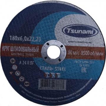 Шлифовальный круг по металлу TSUNAMI A24RBF 180х6.0х22.2 мм  D16110018062300 [D16110018062300] фото 1