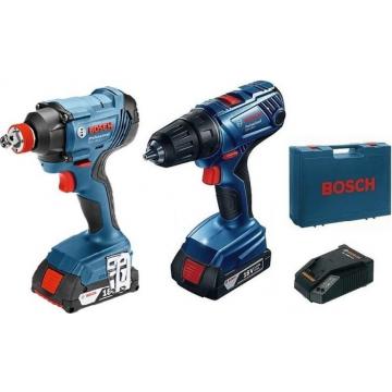 Набор аккумуляторного инструмента BOSCH GDX 180-LI + GSR 180-LI [06019G5222] 2х1,5Ач фото 1