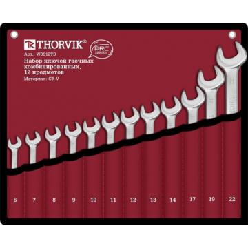 Наборы комбинированных ключей THORVIK W3S12TB-T серии ARC в сумке, 6-22 мм, 12 предметов [053260] фото 1